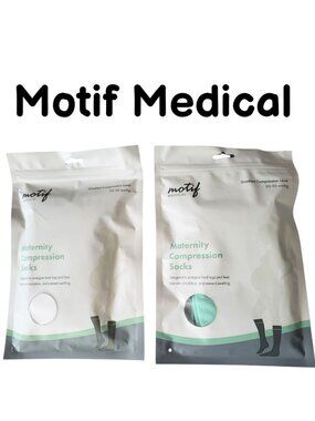 MOTIF MEDICAL Maternity Compression Socks NWT Bundle 2 Pair Women's Size Medium